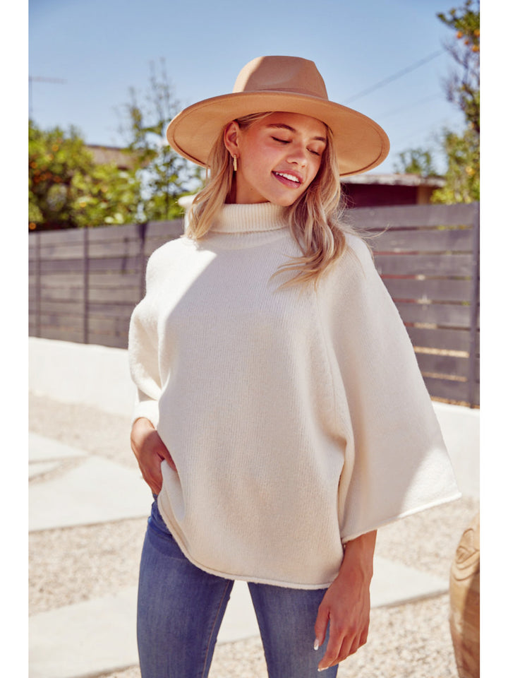 Turtleneck Sweater with Dolman Sleeves