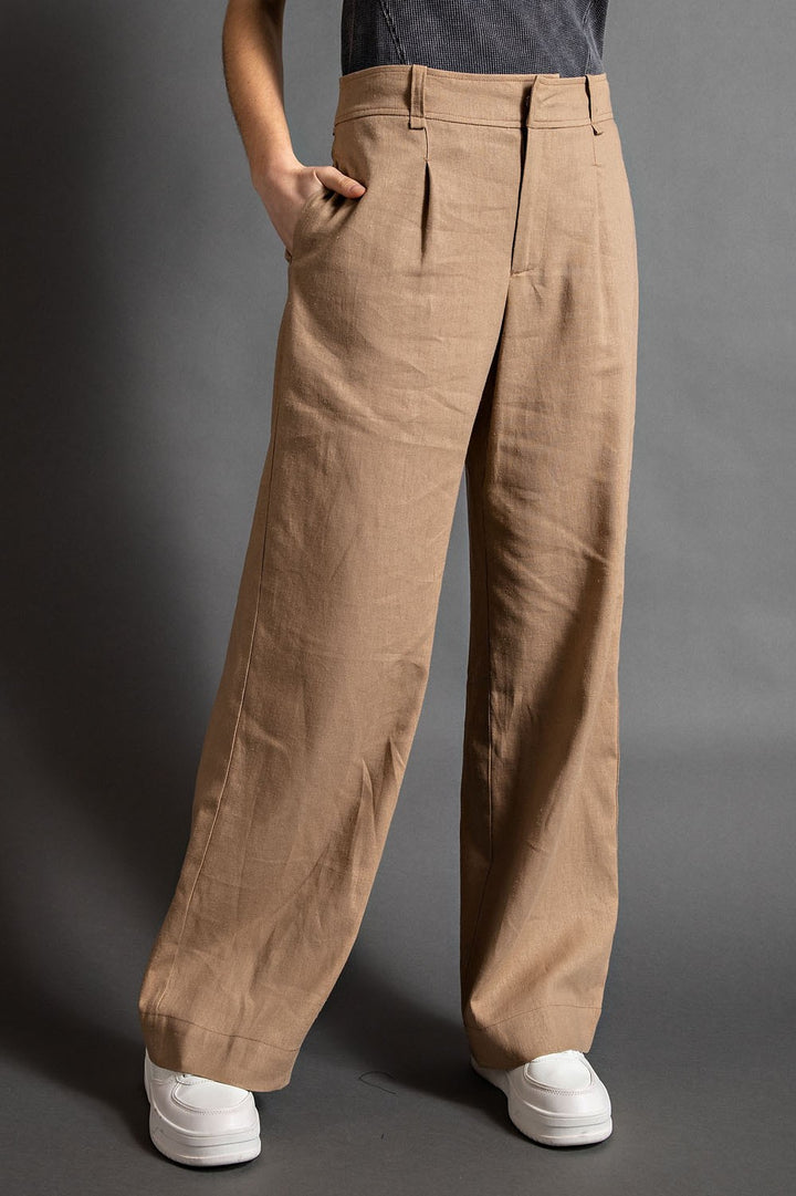 Linen Pintuck Pants