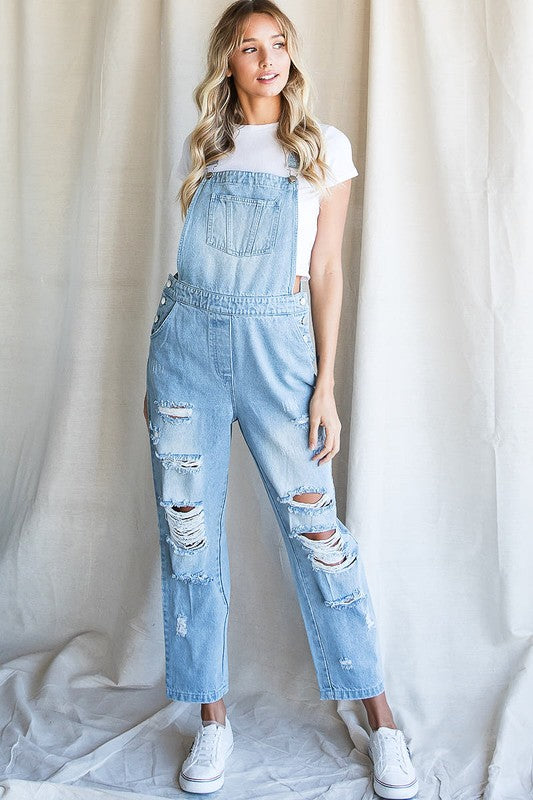 Denim Loose Fit Overalls