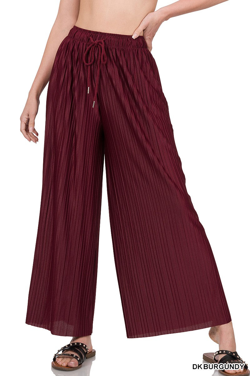 Pleated Wide Leg Pants