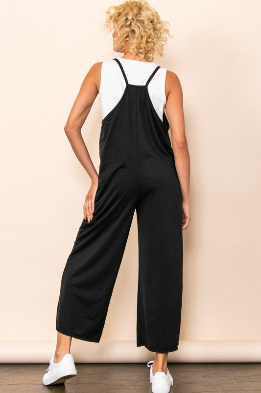 French Terry Overalls with Pockets