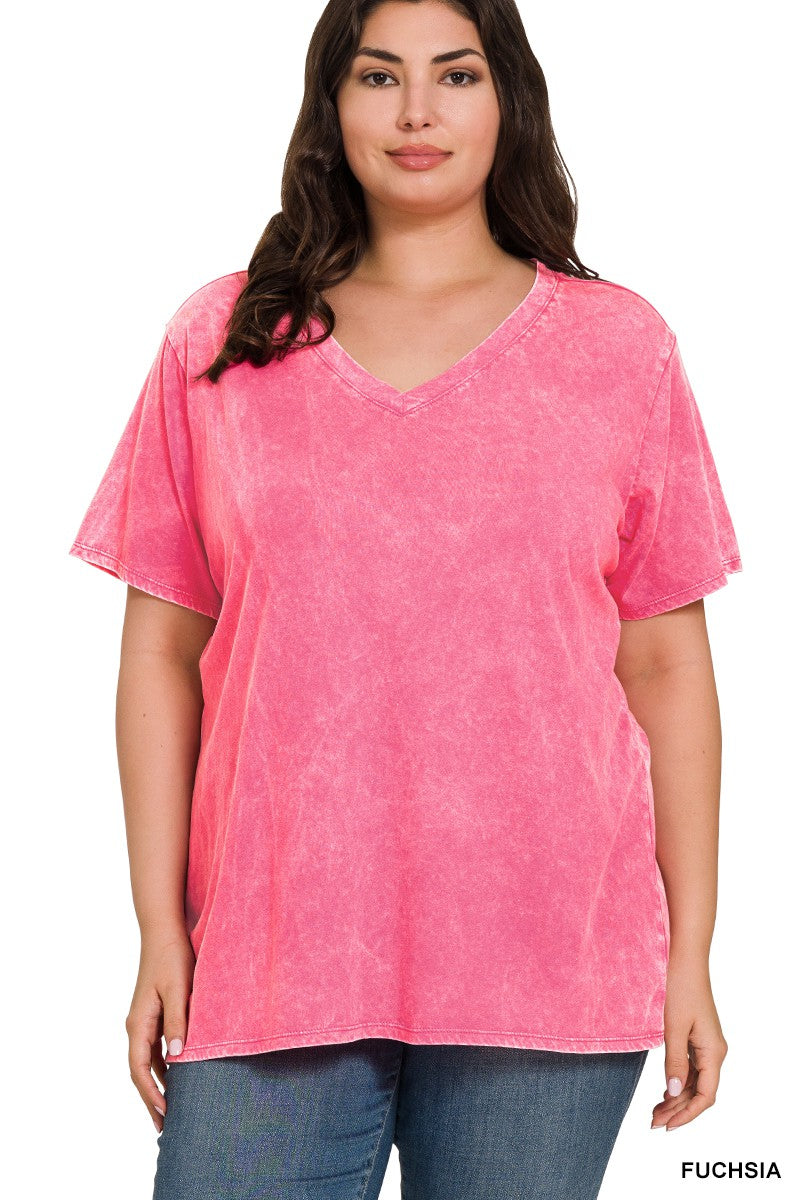 Mineral Wash Plus Size Top