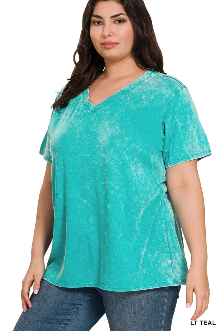 Mineral Wash Plus Size Top