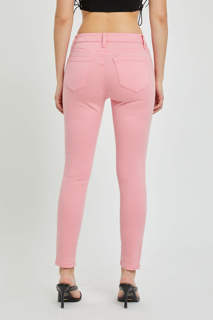 Bubblegum Mid Rise Crop Skinny Jean