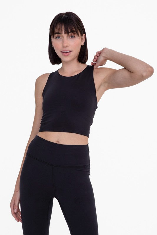 Cropped Tank with Built In Sports Bra