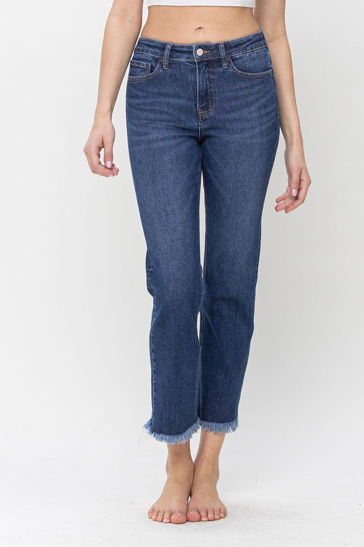 "Claire" Vervet High Rise Crop Straight