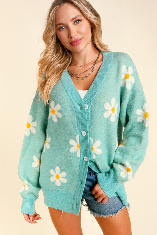 Daisy Button Up Cardigan