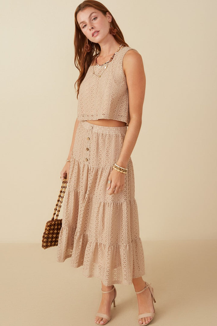 Lace Skirt and Tank Set