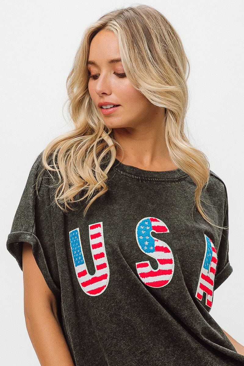 USA Chenille Letter Top