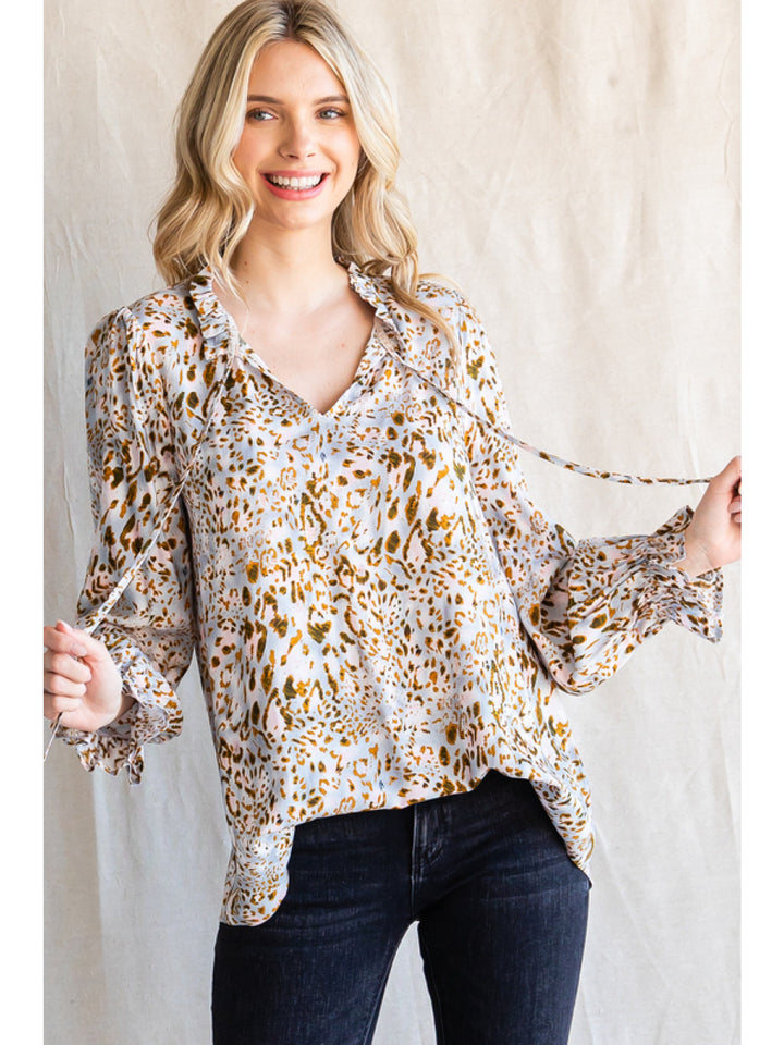 Printed Long Sleeve Top