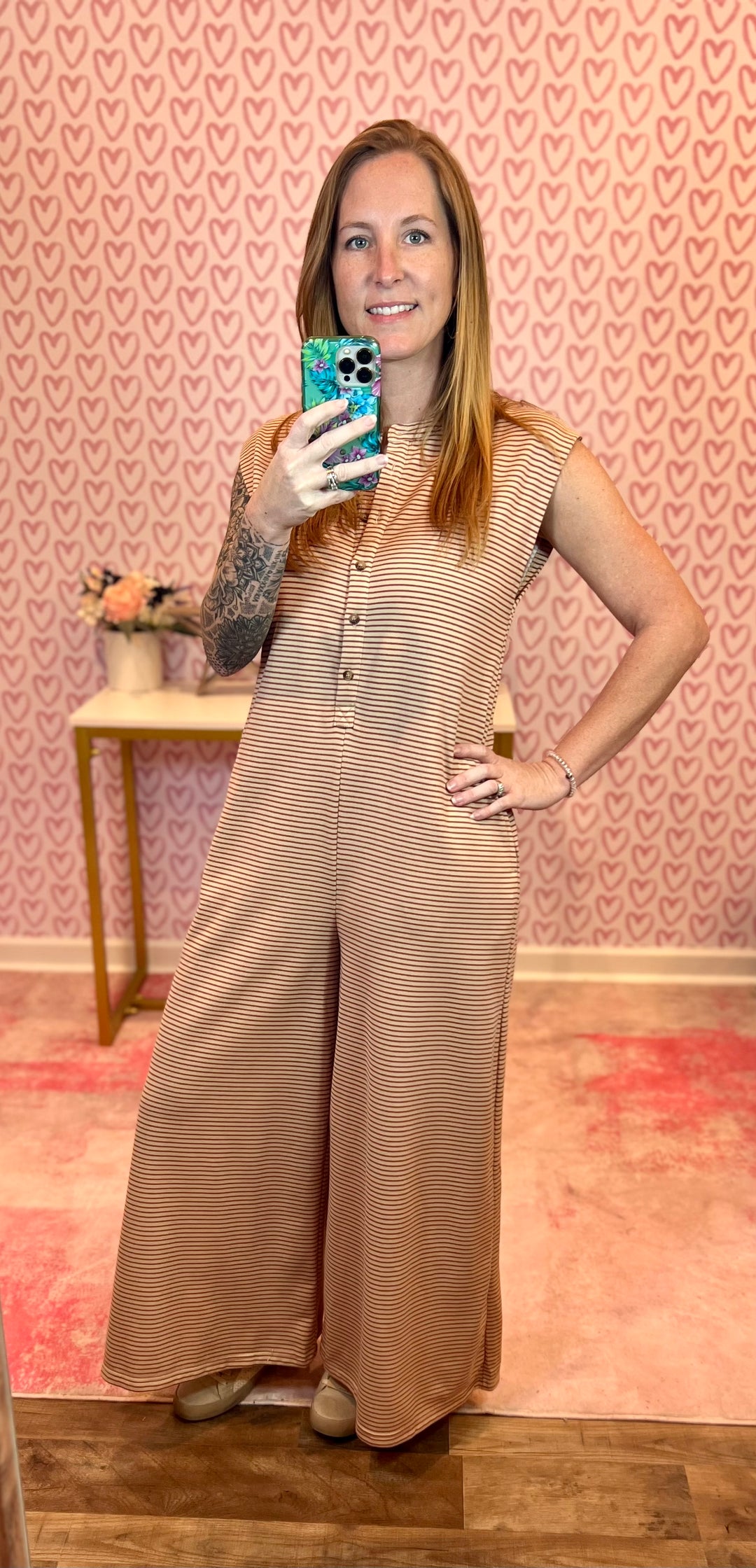 striped jumpsuit