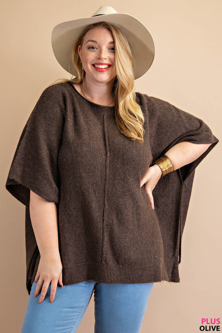 Poncho Sweater Plus Size