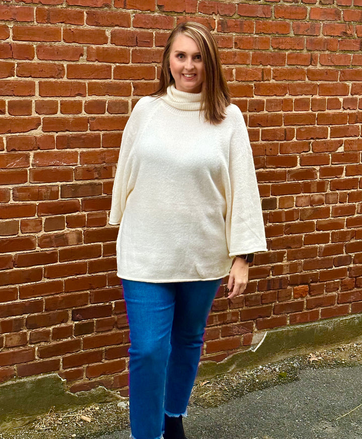 Turtleneck Sweater with Dolman Sleeves