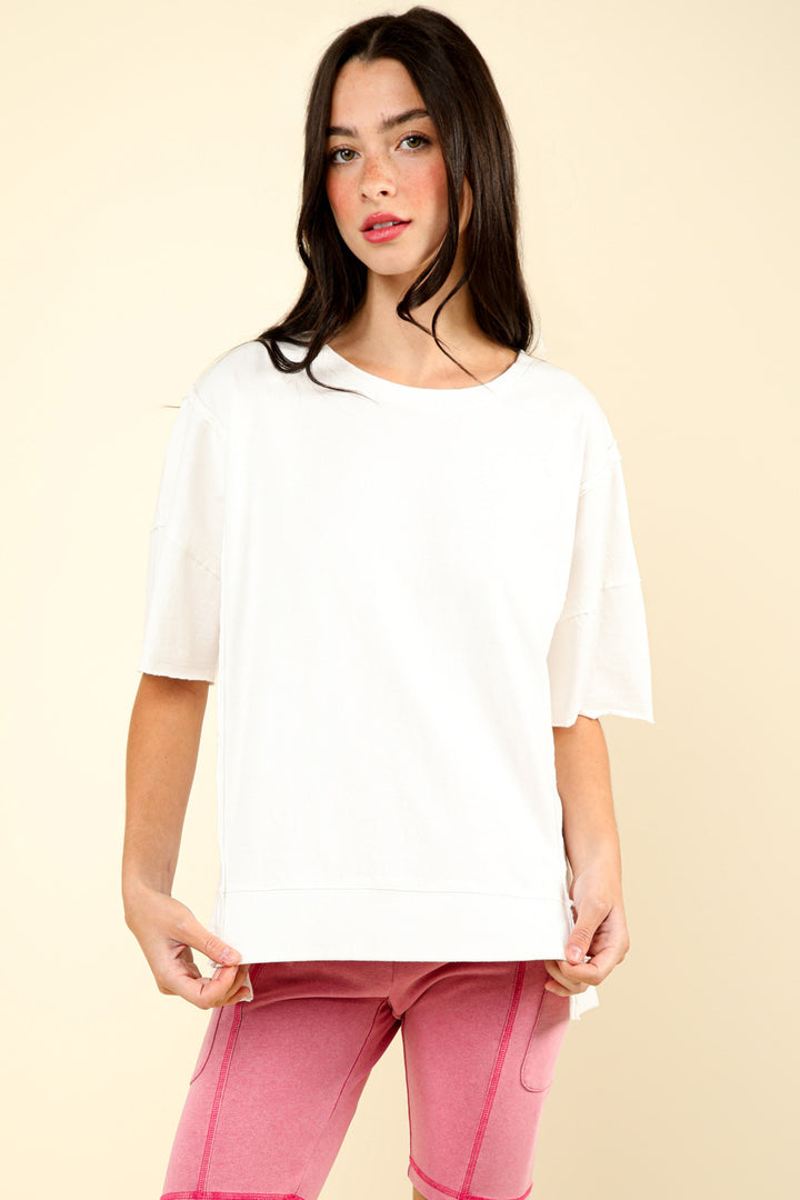 Essential Wash Basic Side Slit Top