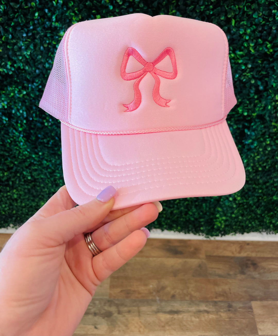 Embroidered Bow Trucker Hats