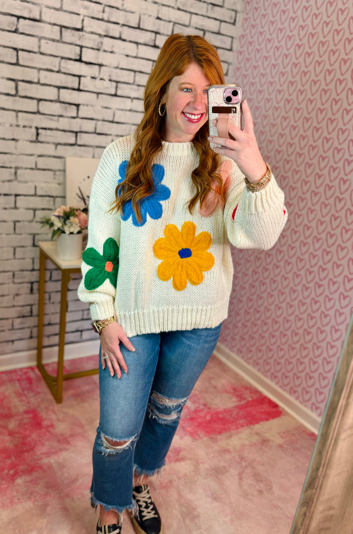 Flower Crochet Sweater