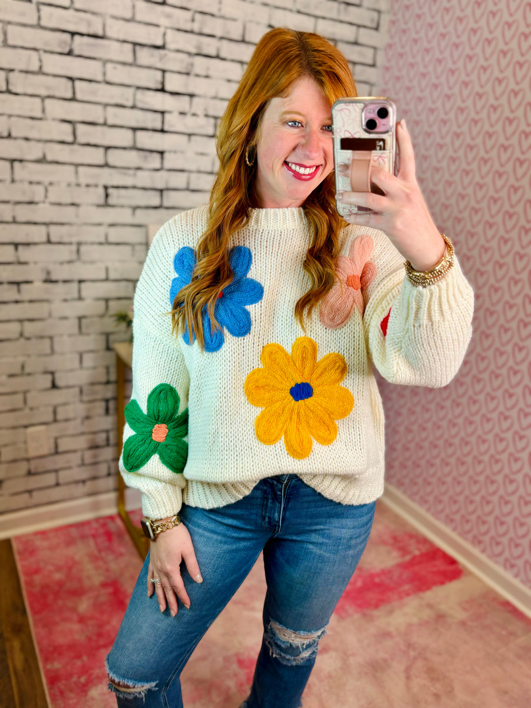 Flower Crochet Sweater