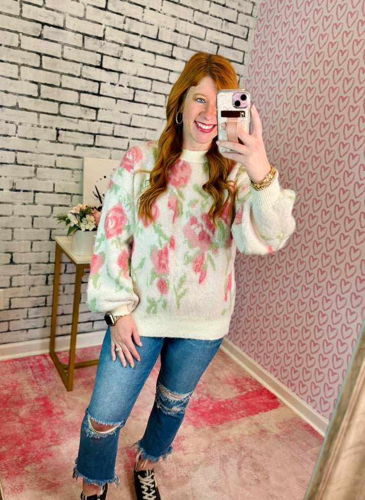 Cozy Floral Sweater (2 Colors)