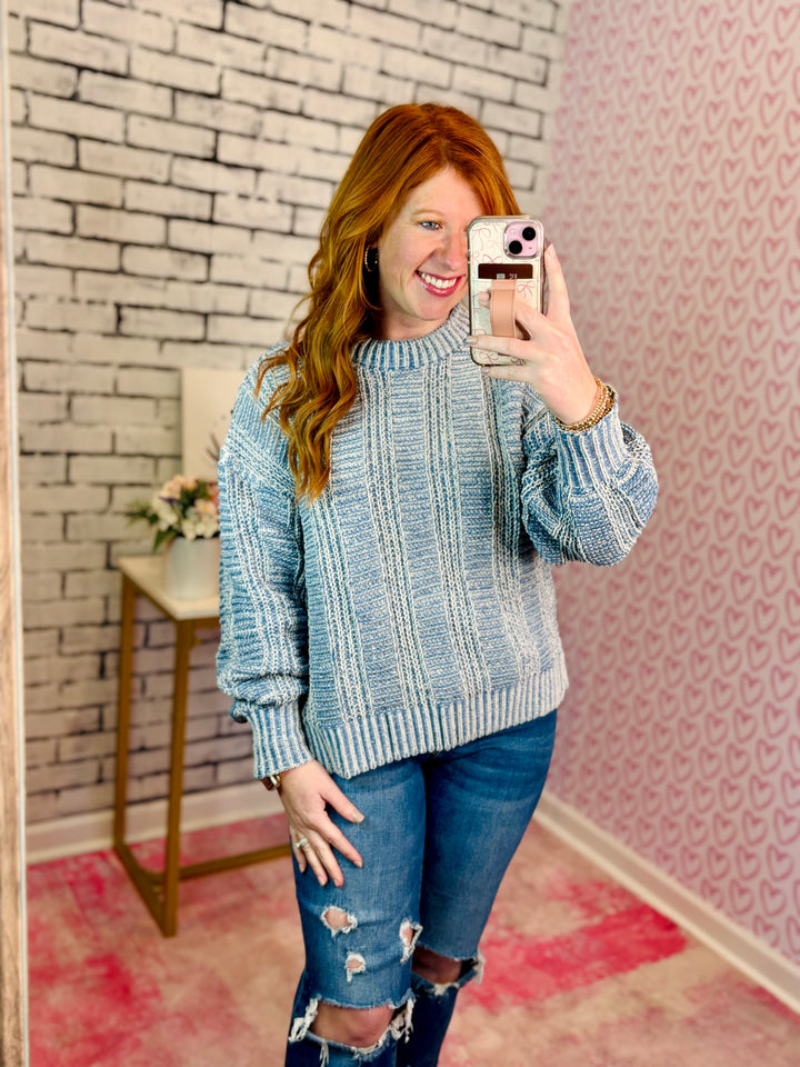 Two Tone Cozy Knit Sweater (3 Colors)