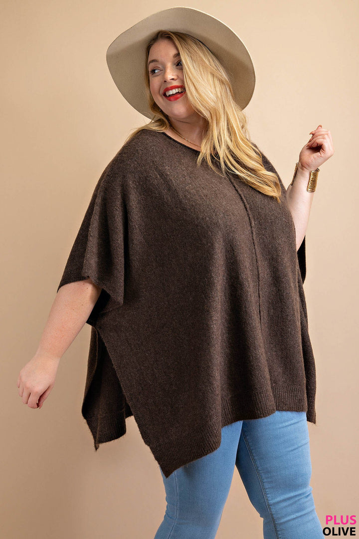 Poncho Sweater Plus Size