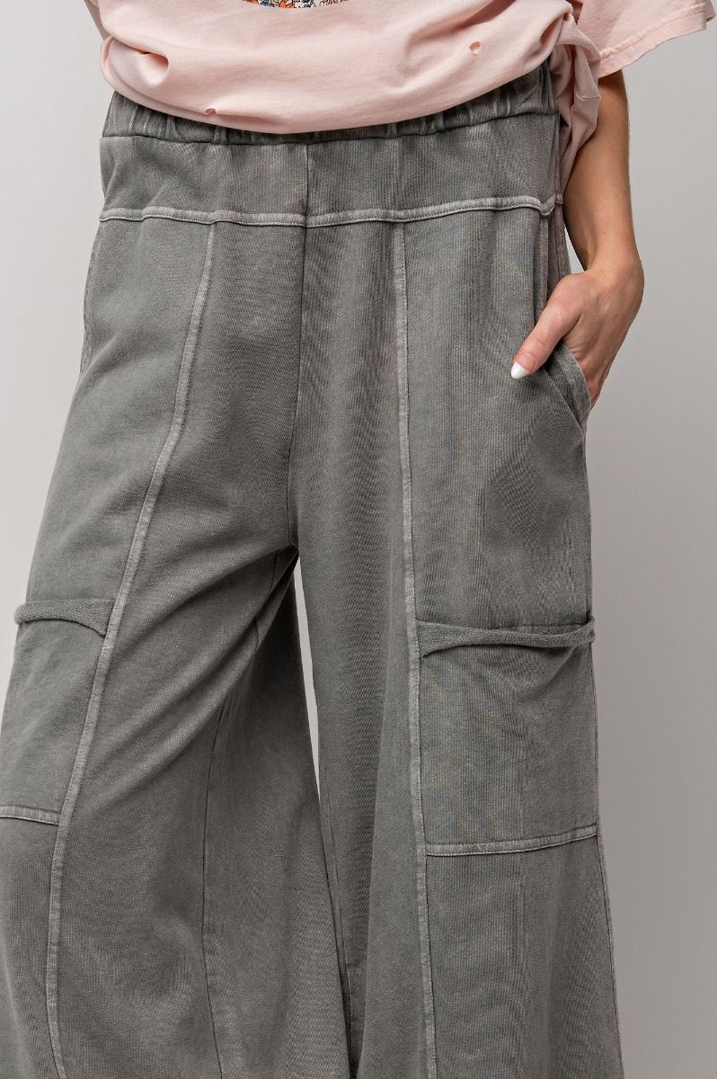 Mineral Wash Terry Cargo Pants