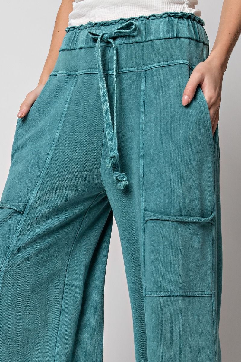 Mineral Wash Terry Cargo Pants