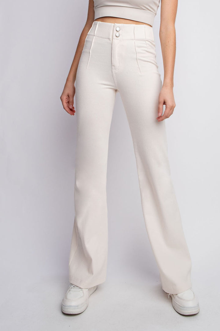 Cotton Twill Stretch Flare Pants S-3X