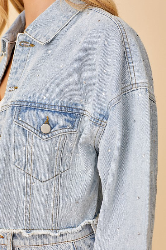 Rhinestone Denim Jacket