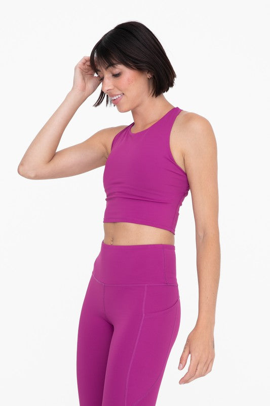 Cropped Tank with Built In Sports Bra