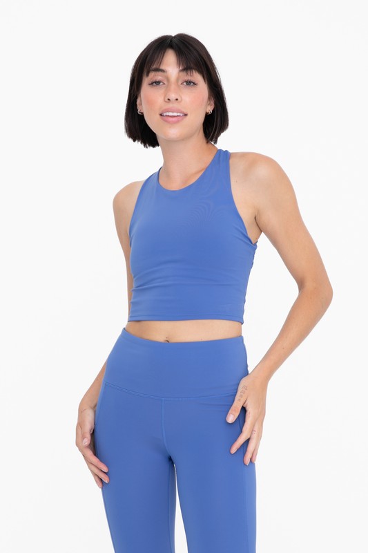 Cropped Tank with Built In Sports Bra